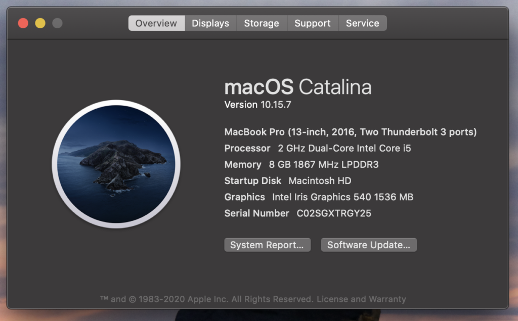 About This Mac Overview