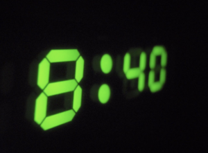Digital clock displaying 8:40