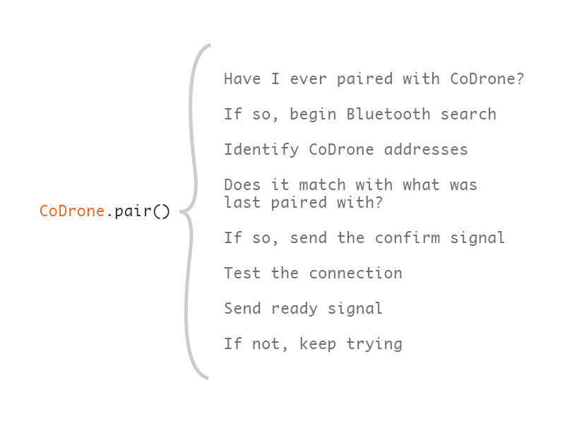 CoDrone.pair() function