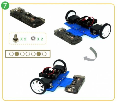 Line Follower Bot Wheels and Smart Inventor Board2
