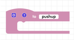Blockly Senior pushup function block