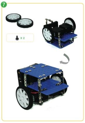 Trailer Bot attaching DC motors and wheels2